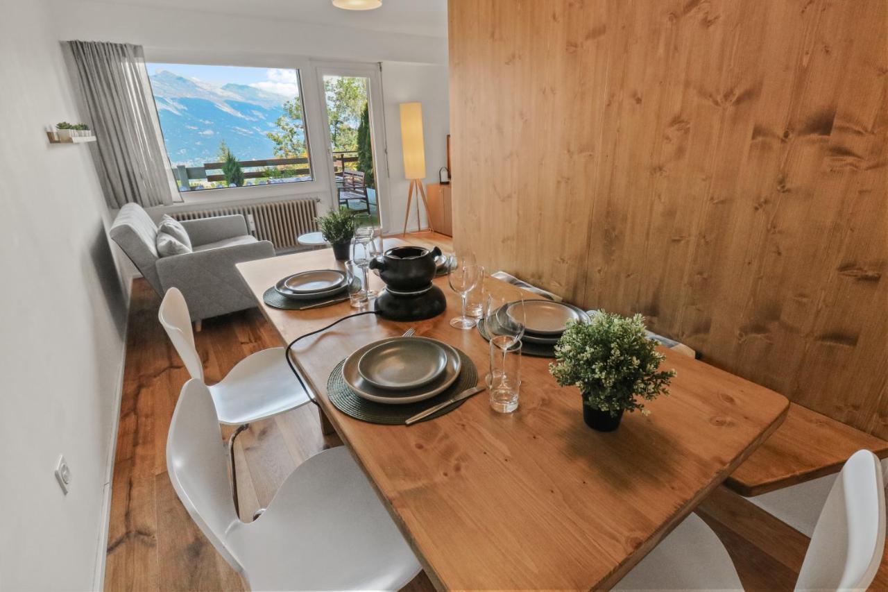 Le Cocon à Leo - Superbe appartement avec piscine Nendaz Extérieur photo